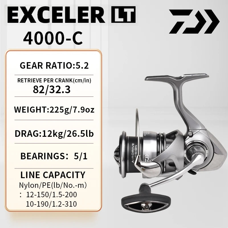 DAIWA Exceler CS LT 2024 – Carrete Spinning 1000–6000