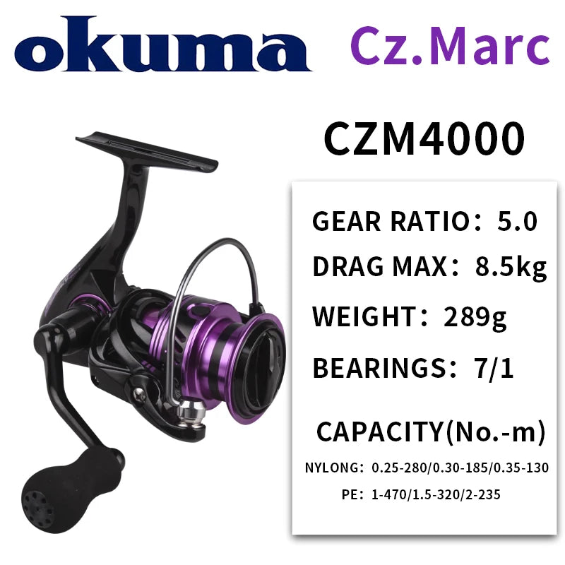 OKUMA Crazy Marc – Carrete Spinning 7+1 Rodamientos