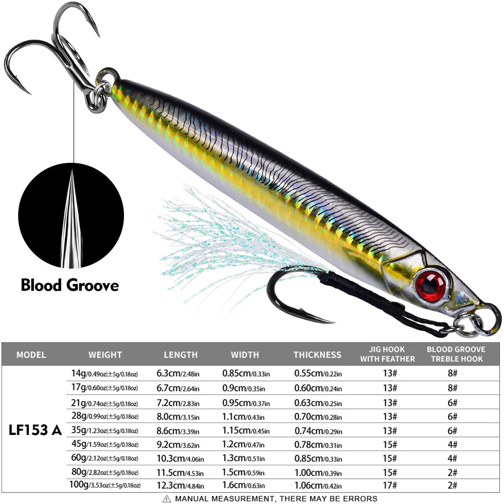 Jig Metálico para Jigging – Fast/Slow/Vertical