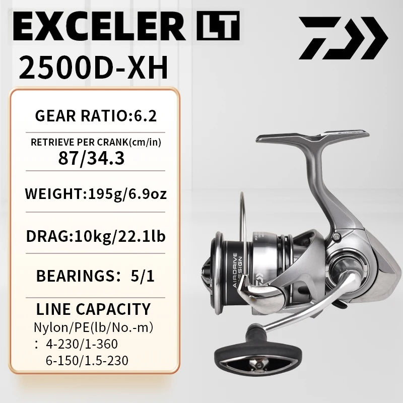 DAIWA Exceler CS LT 2024 – Carrete Spinning 1000–6000