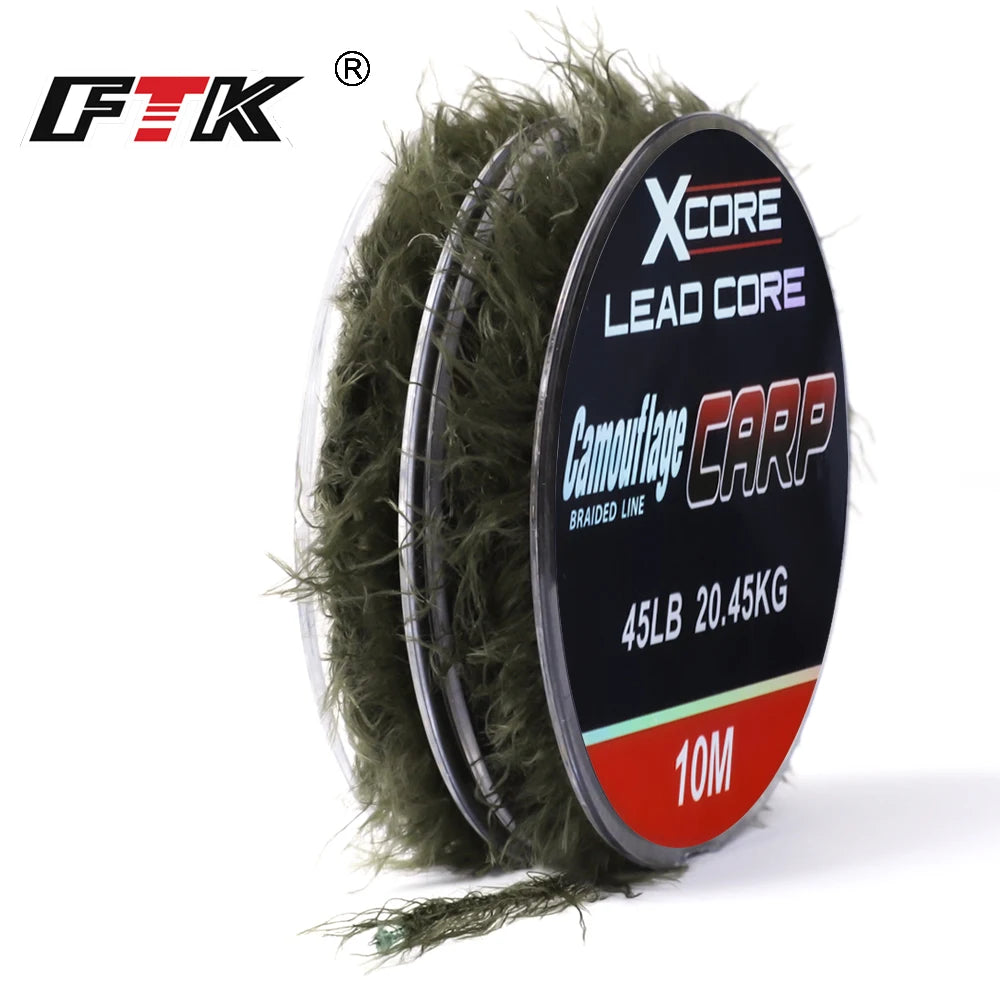 Línea Leadcore Camuflaje para Carpfishing – 10 m / 45–55 lb