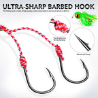 Jig Head con Falda de Pulpo y Assist Hook