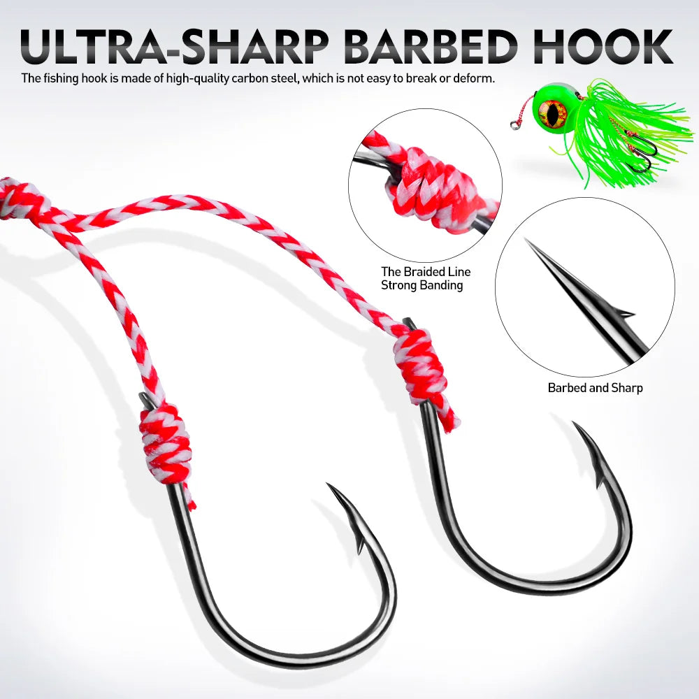 Jig Head con Falda de Pulpo y Assist Hook