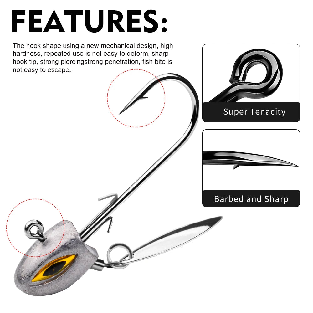 Jig Head con Spinner – Pack 3 uds.