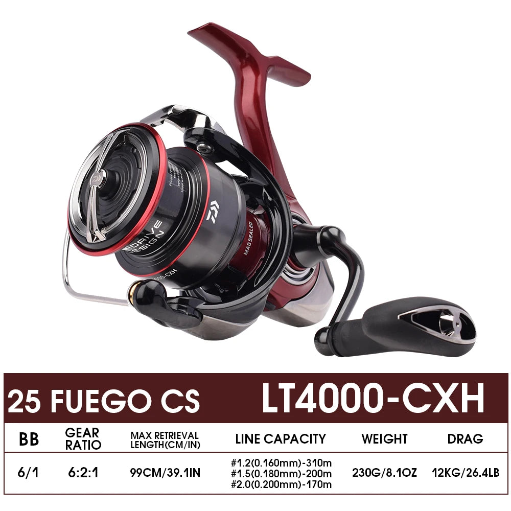 DAIWA 25 Fuego CS LT – Carrete Spinning 1000–6000