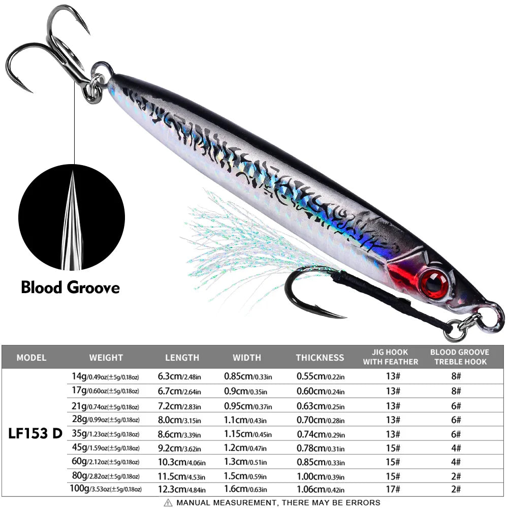 Jig Metálico para Jigging – Fast/Slow/Vertical
