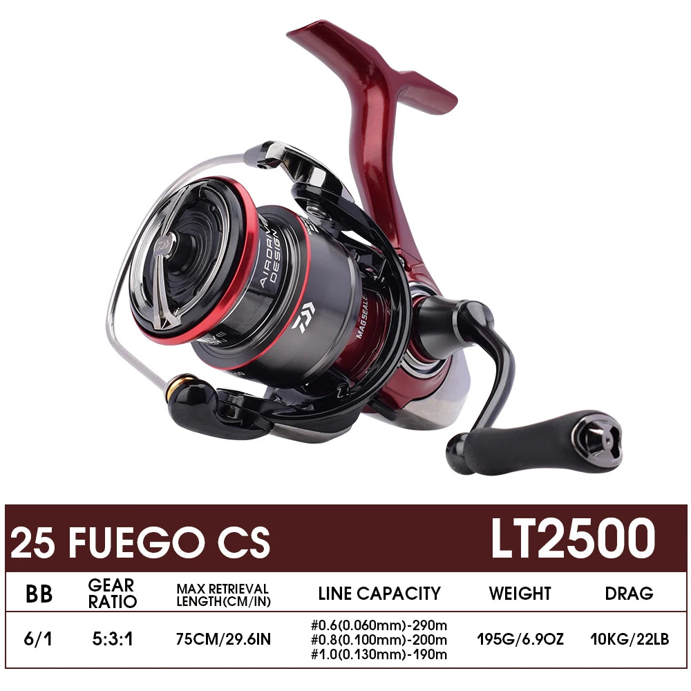 DAIWA 25 Fuego CS LT – Carrete Spinning 1000–6000