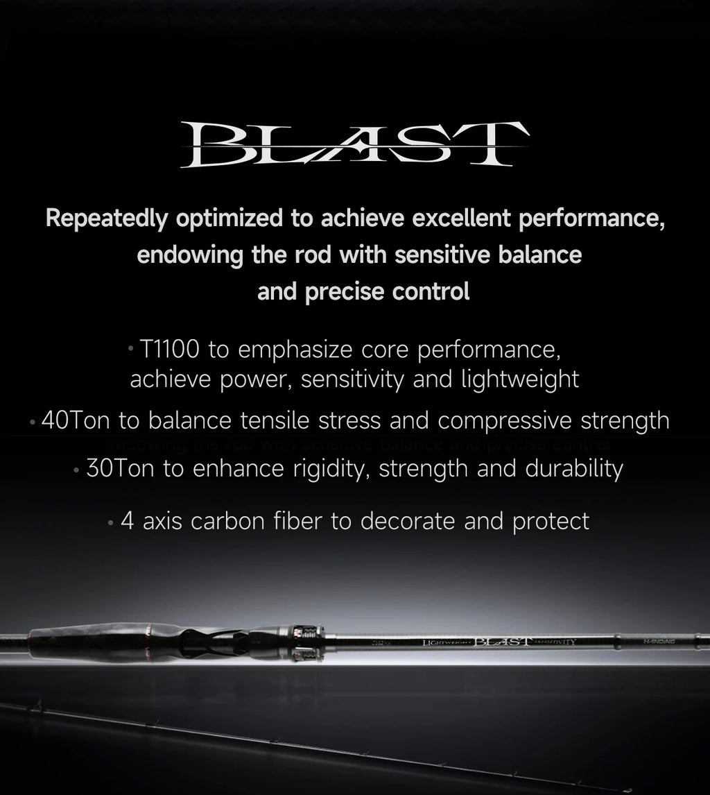 HANDING Blast – Caña Spinning/Casting T1100 Fuji