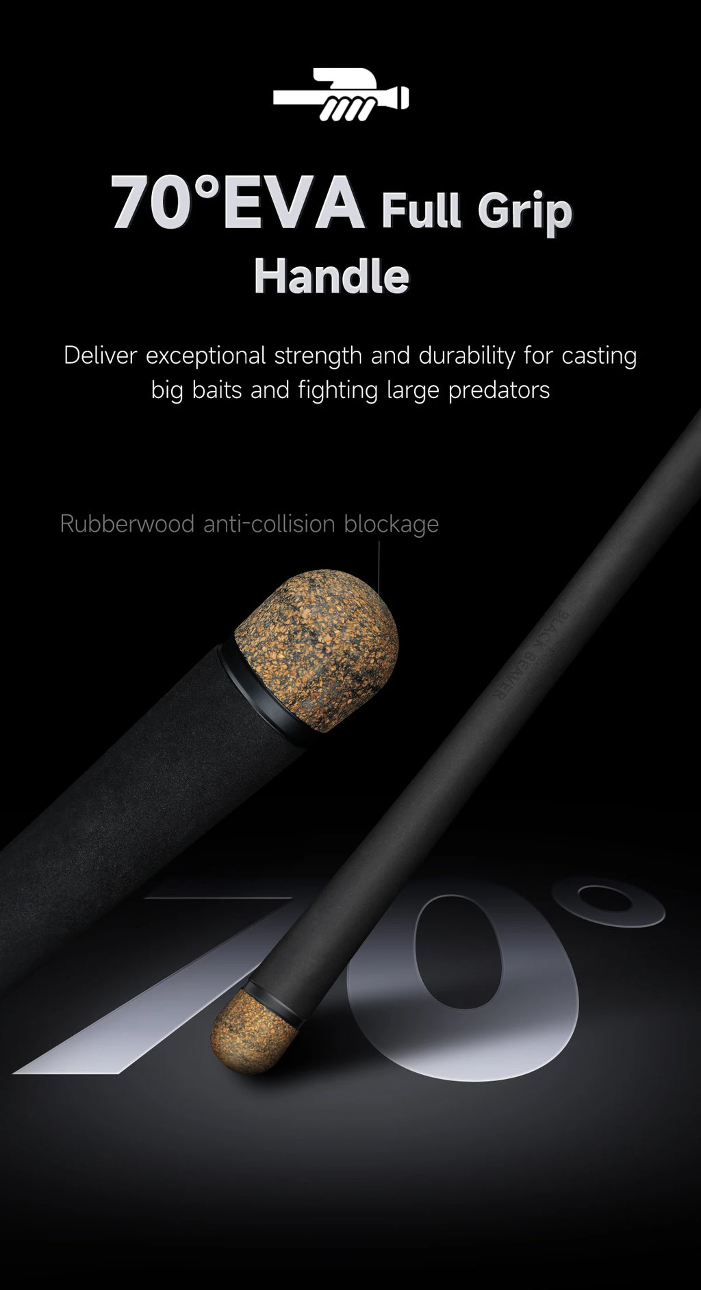HANDING Black Beaver II – Caña Casting Fuji