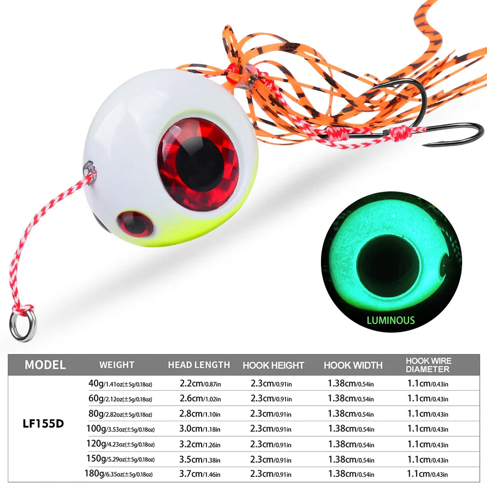 Jig Metálico Luminoso – 40–180 g