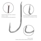 Anzuelos de Caña Larga 1#–10# – Pack 100 uds.