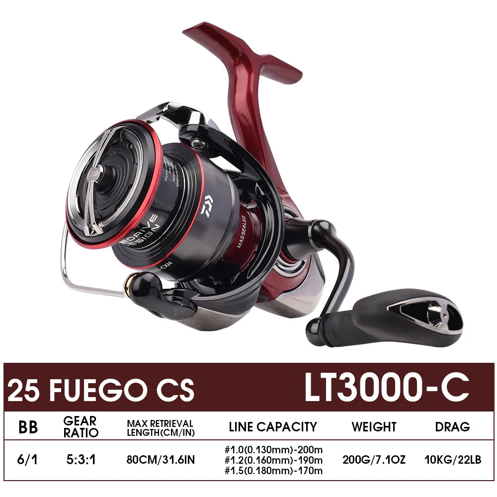 DAIWA 25 Fuego CS LT – Carrete Spinning 1000–6000