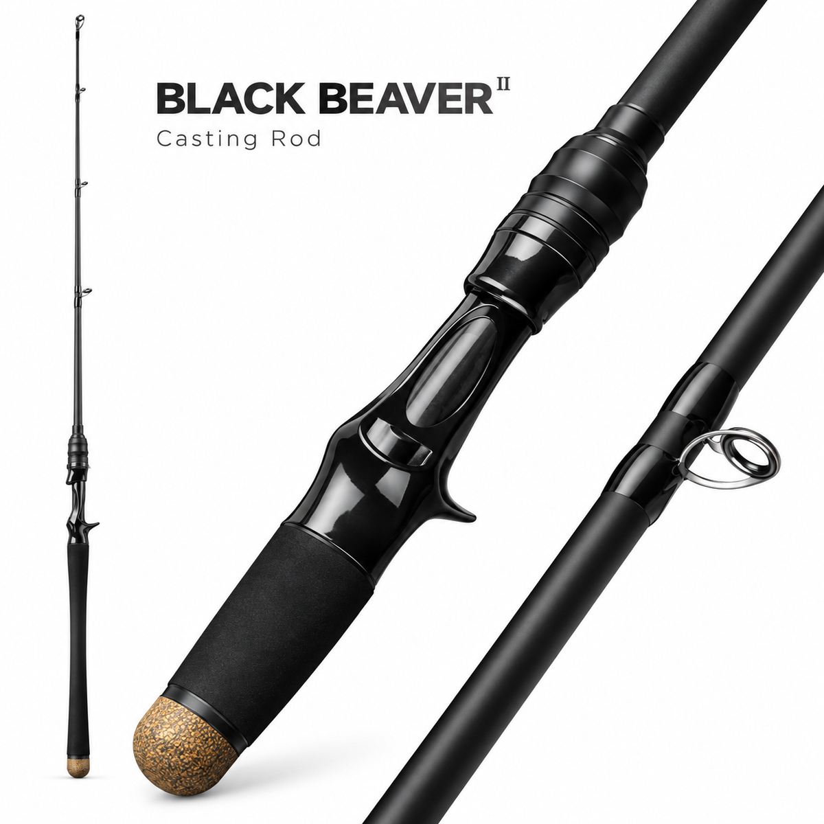 HANDING Black Beaver II – Caña Casting Fuji
